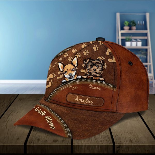Dog Never Walk Alone Personalized Classic Cap, Personalized Gift for Dog Lovers, Dog Dad, Dog Mom - CP021PS08 Hot on Sale - Image 4