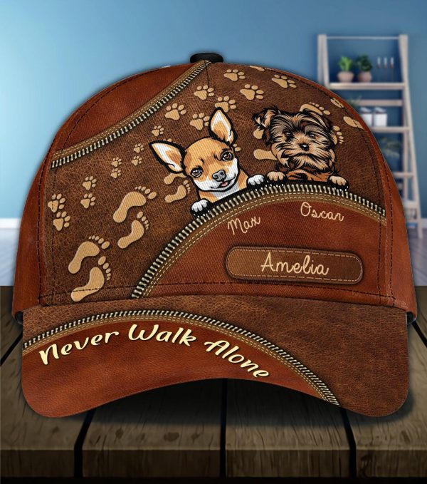Dog Never Walk Alone Personalized Classic Cap, Personalized Gift for Dog Lovers, Dog Dad, Dog Mom - CP021PS08 Hot on Sale - Image 2